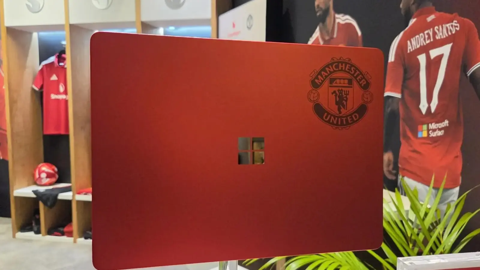 Limited red Surface Laptop themed for Manchester United